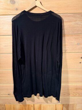 JULIUS FW22 EREBUS Cotton Silk Jersey Long Sleeve Shirt Black Size 2 Japan 797CU